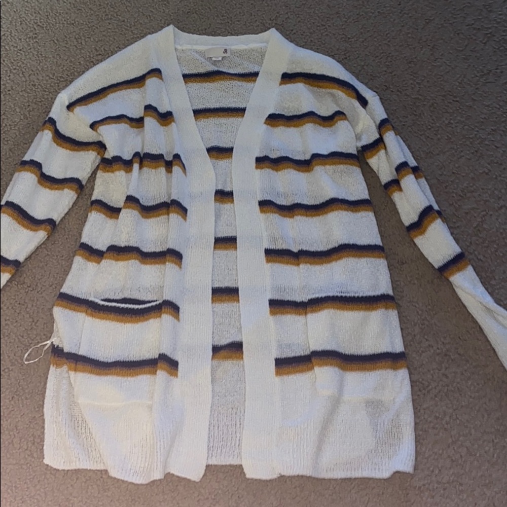 striped cardigan